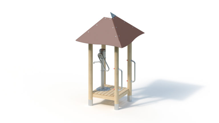 House for water pump with handle