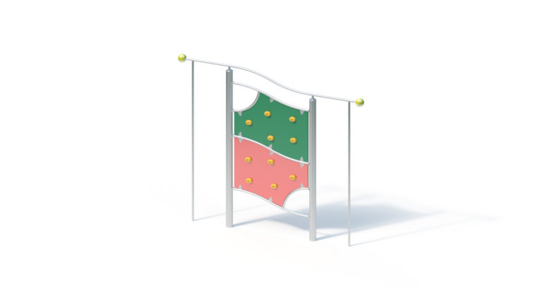 Climbing wall with a low difficulty level