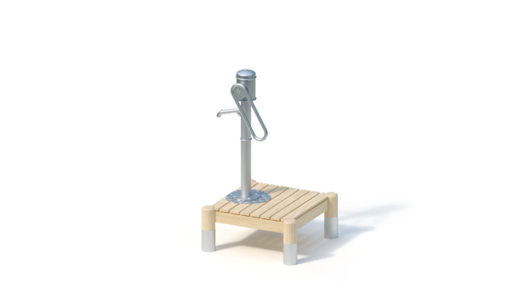 Platform for water pump with handle