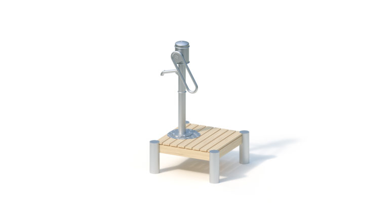 Platform for water pump with handle