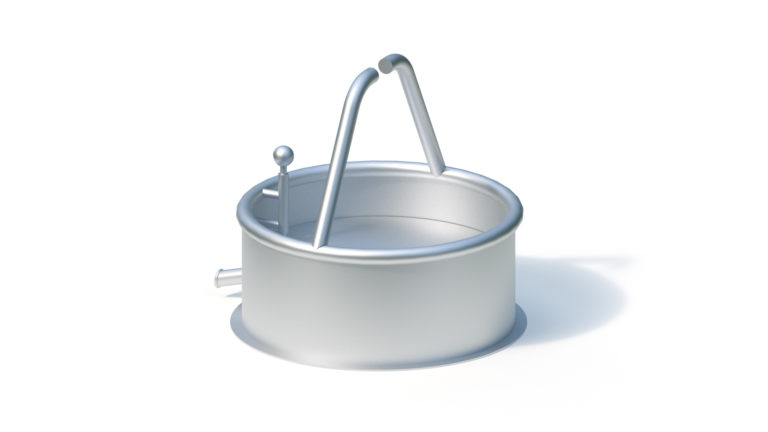 Collecting basin with water stopper