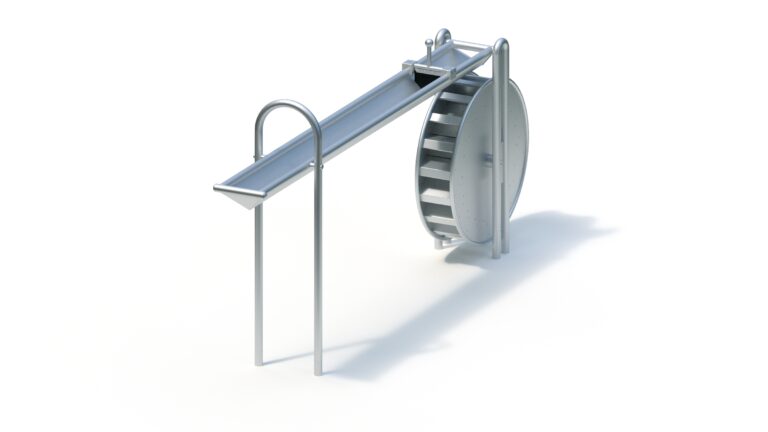 Water trough (2,40) with water wheel (Ø 0,80)