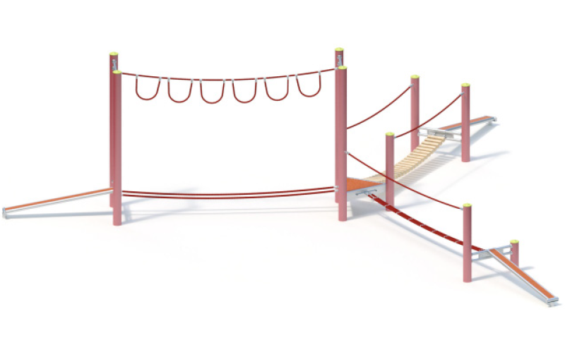 Rope combination play equipment from the Premium Playgrounds brochure by Kaiser and Kühne