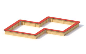 Sandbox (4,00 x 4,00) angled shape