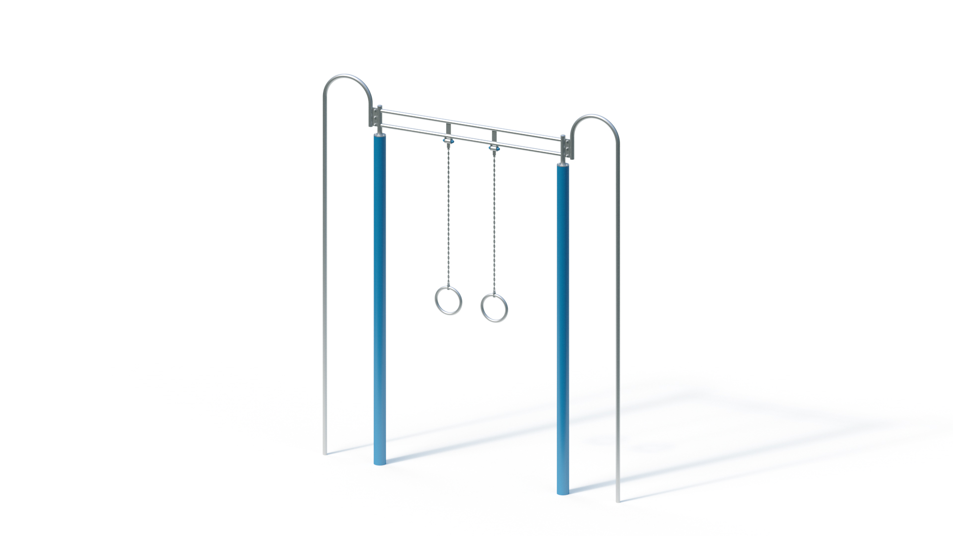 Climbing pole and gym-ring exerciser